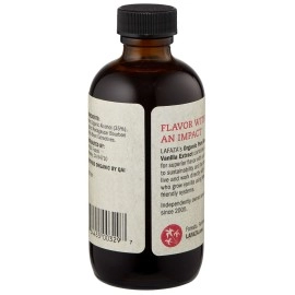 Lafaza Organic Pure Madagascar Bourbon Vanilla Extract, All-Natural (4 fl oz)