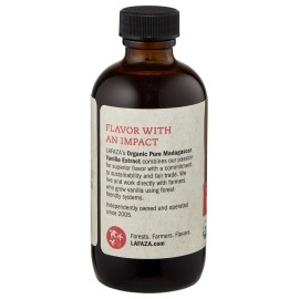 Lafaza Organic Pure Madagascar Bourbon Vanilla Extract, All-Natural (4 fl oz)