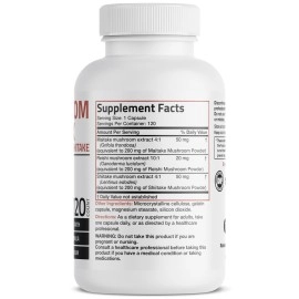Bronson Triple Mushroom Complex - Maitake - Reishi - Shiitake - Powerful Antioxidant & Immune System Booster, 120 Capsules