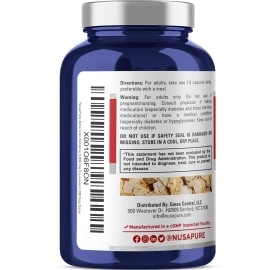 NusaPure American Ginseng 5000 mg - 200 Veggie Capsules (Vegetarian, Non-GMO & Gluten-Free)