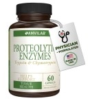 AMVILAB Proteolytic Enzymes: Trypsin & Chymotrypsin, Proteolytic Enzymes Supplement, Supports Tissue Health, Reduces Edema & Inflammation Caused by Tissue Injury, Fast Recovery - 60 Capsules