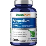 NusaPure Polypodium Leucotomos Extract 2400mg 200 Veggie Capsules (Vegetarian, Non-GMO, Gluten-Free)