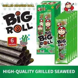 Tao Kae Noi Seaweed Snacks, Big Rolls Classic Flavor 6 Pack