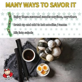 Tao Kae Noi Seaweed Snacks, Big Rolls Classic Flavor 6 Pack