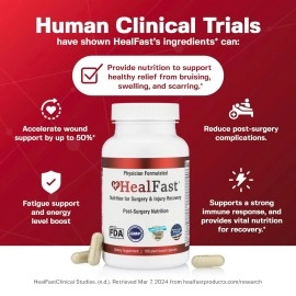 HealFast Surgery & Injury Recovery Supplement (Post-Op) - Wound Care & Post Partum Recovery - C Section Recovery - Tummy Tuck Post Surgery Supplies - Abdominal Binder, BBL Post Surgery Supplies