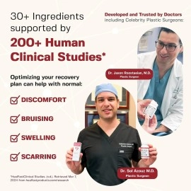 HealFast Surgery & Injury Recovery Supplement (Post-Op) - Wound Care & Post Partum Recovery - C Section Recovery - Tummy Tuck Post Surgery Supplies - Abdominal Binder, BBL Post Surgery Supplies