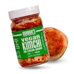 Madge\'s Food Traditional Vegan Kimchi Made from Napa Cabbage, Contains Probiotics, Gut Enzymes & Fermented Longer for Increased Health Benefits, No Sugar Added, Mild, 15oz