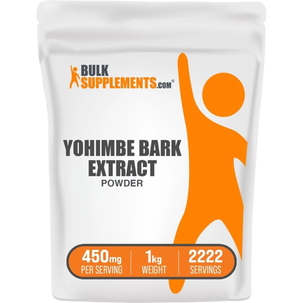 BULKSUPPLEMENTS.COM Yohimbe Extract Powder - Yohimbe Bark Extract, Yohimbe Supplements for Men & Women, Yohimbe Bark Powder - Herbal Supplement, Gluten Free, 250mg per Serving, 1kg (2.2 lbs)