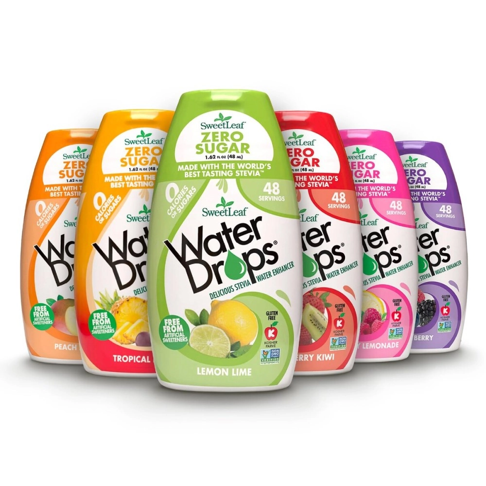 Sweet Drops SweetLeaf Stevia Water - Water Enhancer Variety Pack, Sugar Free Stevia Water Flavoring , Lemon Lime, Raspberry Lemonade, and 4 More Refreshing Flavors, 1.62 Oz Ea (Pack of 6)