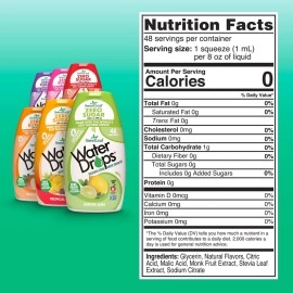 Sweet Drops SweetLeaf Stevia Water - Water Enhancer Variety Pack, Sugar Free Stevia Water Flavoring , Lemon Lime, Raspberry Lemonade, and 4 More Refreshing Flavors, 1.62 Oz Ea (Pack of 6)