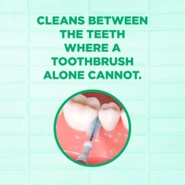 GUM Proxabrush Go-Betweens - Moderate - Interdental Brushes - Soft Bristled Dental Picks for Plaque Removal & Gum Health - Safe for Braces & Dental Devices, 10ct