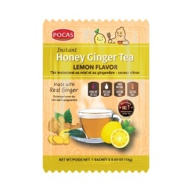 Pocas Honey Ginger Tea, Lemon, 360 Gram (Pack of 24)