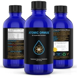 Suspended Solutions Liquid- Atomic ORMUS - 4oz - Monoatomic Gold Ormus - Memory AID, ENERGETICALLY Enhanced, REJUVENATING, Increased Energy, Stamina, Vitality - Gold, Platinum, Iridium