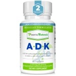 Power By Naturals ADK Vitamin Supplement - Vitamin A + D3 K2 are 3-in-1 to Support Strong Bone, Heart, & Immune Health - Vitamin D 5000 iu, VIT K2 as MK-7, 60Ct