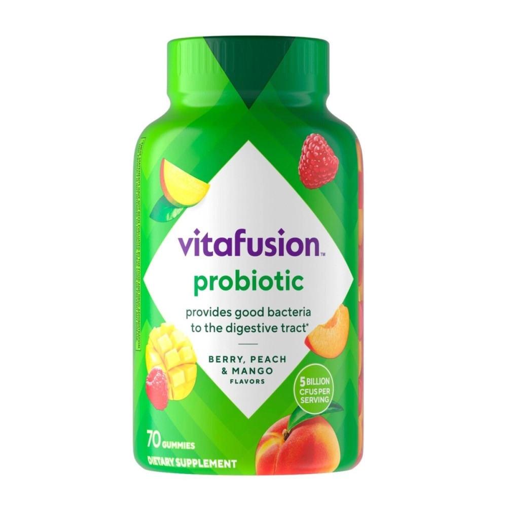 Vitafusion Probiotics Gummies for Men & Women, Raspberry, 70 Count