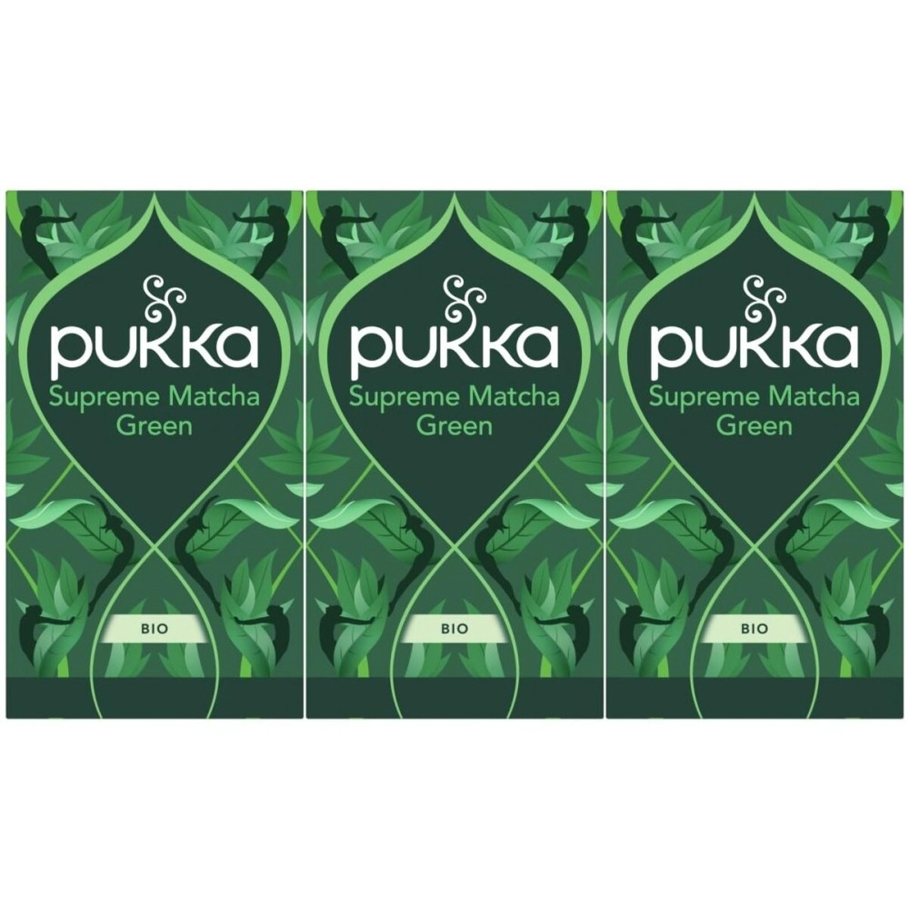 Pukka Herbs, Supreme Matcha Green, 3 Pack, 20 Herbal Tea Sachets Each