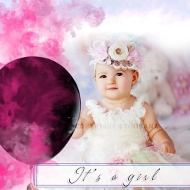 Nibana 36 Gender Reveal Powder Balloons - Come with 100g Pink, 100g Blue Powder and 2 jumbo latex black balloons 90cm by for Baby Shower Pregnancy Announcement Boy or Girl party