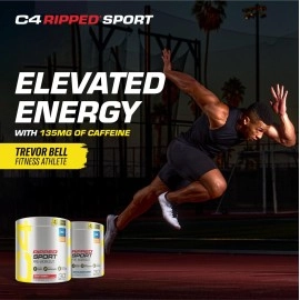 Cellucor C4 Ripped Sport Pre Workout Powder Arctic Snow Cone - NSF Certified for Sport + Sugar Free Preworkout Energy Supplement for Men & Women | 135mg Caffeine | 30 Servings