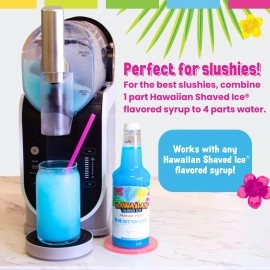 Hawaiian Shaved Ice Grape Syrup - Nut Soy Dairy Free - Flavor Fluffy & Crunchy Snow Cone Ice - Shelf Stable - Makes 64 Servings - 1 Gallon