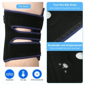 Nvorliy (5XL/6XL) - Plus Size Knee Brace 5XL 6XL Extra Large Open-Patella Stabiliser Breathable Neoprene Support For Arthritis, Acl, Running, Pain Relief, Meniscus Tear, Post-Surgery Recovery, Fit ...
