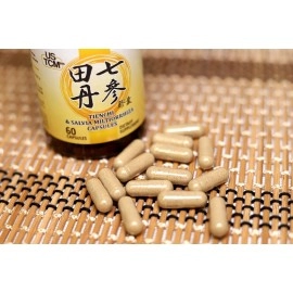 Tienchi Danshen Capsules Pseudoginseng Notoginseng Sanqi Salvia Miltiorrhiza Red Sage Capsules 500mg 60 Vegetable Capsules 100% Natural No Preservatives for Healthy Cardiovascular System Made in USA