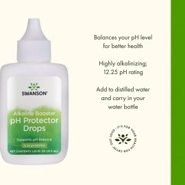 Swanson Alkaline Booster ph Protector Drops 1.25 fl oz (37.5 ml) Liquid
