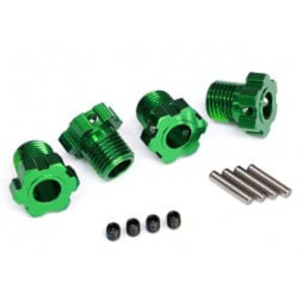 Traxxas 8654G Aluminium 17Mm Splined Wheel Hubs, Green
