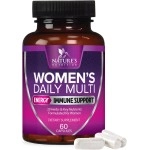 Nature\'s Nutrition Multivitamin for Women, Daily Womens Multi Vitamin Supplement for Immune Health Support with Vitamins A, C, D, E and Zinc, Vitamin B12 for Energy with Biotin - 60 Capsules