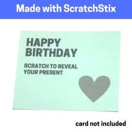 50 Pack, 3 Heart Scratch Off Stickers Labels - Gold