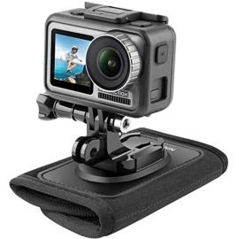 TELESIN compatible Backpack Shoulder Strap Mount for Camera, Adjustable Shoulder Pad & Strap Holder attached for GoPro Hero/Fusion/Session, Polaroid, Xiaomiyi, SJCAM,Osmo Action (Backpack Strap Mount)