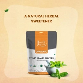 Just Jaivik 100% Organic Stevia Leaf Powder- An Organic Substitute to Sugar (227g / 0.5 LB / 08 oz)