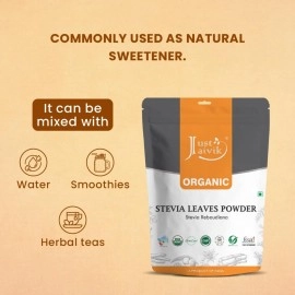 Just Jaivik 100% Organic Stevia Leaf Powder- An Organic Substitute to Sugar (227g / 0.5 LB / 08 oz)