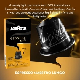 Lavazza Leggero Lungo Medium Roast Capsules Instant Coffee 041953001003