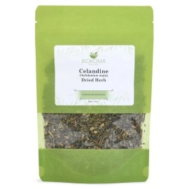 Biokoma Pure and Natural Celandine Dried Herb 50g (1.76oz) in Resealable Moisture Proof Pouch