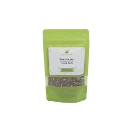 Biokoma Pure and Organic Wormwood Dried Herb 50g (1.76oz) In Resealable Moisture Proof Pouch, USDA Certified Organic - Herbal Tea, No Additives, No Preservatives, No GMO, Kosher