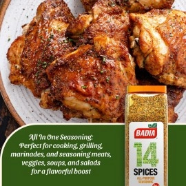 Badia 14 Spices Seasoning ZERO SALT Sodium and Gluten Free 20 oz- 567 gm