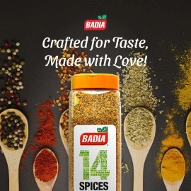 Badia 14 Spices Seasoning ZERO SALT Sodium and Gluten Free 20 oz- 567 gm