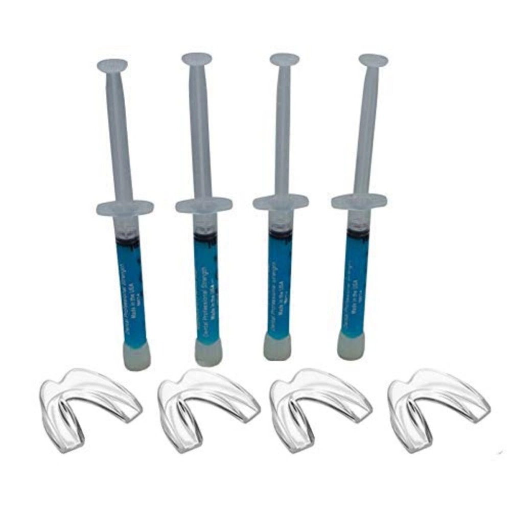4 Syringes Remineralization Gel with 4 Custom Teeth Trays - Strengthens Teeth Enamel - Reduces Teeth Sensitivity - Remineralizes and Desensitizes Teeth - Great for After Teeth Whitening