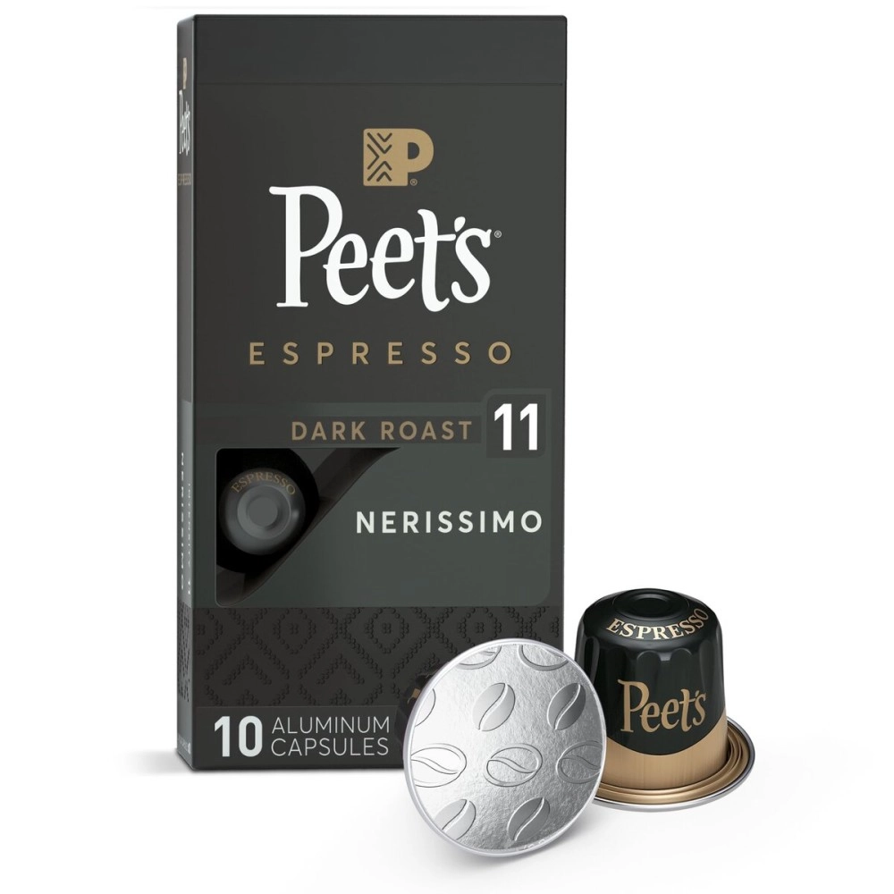 Peet\'s Coffee Espresso Capsules, Nerissimo Intensity 11, Compatible with Nespresso Original Brewers, Single Cup Coffee Pods, 10 ct