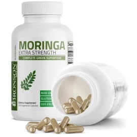 Bronson Moringa 5000 mg Extra High Potency Energizing Superfood Antioxidant, 250 Vegetarian Capsules