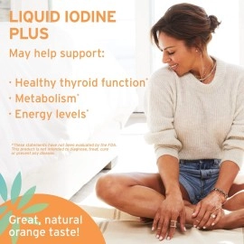 Life-flo Liquid Iodine Plus 150 mcg, Supplement for Thyroid Support,* Healthy Energy & Metabolism Formula* with Iodine & Potassium Iodide (Natural Orange Flavor)