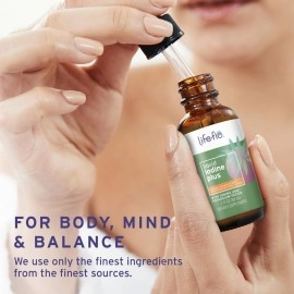 Life-flo Liquid Iodine Plus 150 mcg, Supplement for Thyroid Support,* Healthy Energy & Metabolism Formula* with Iodine & Potassium Iodide (Natural Orange Flavor)