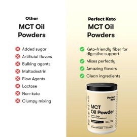 Perfect Keto MCT Oil Powder Ketosis Supplement (Medium Chain Triglycerides, Coconuts) (Salted Caramel)