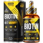 PURE RESEARCH Extra Strength 10000mcg Biotin Liquid Drops, 60 Servings, Vegan Friendly, Supports Healthy Hair Growth, Strong Nails and Glowing Skin, 3X More Absorption Than Capsules or Pills