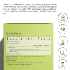 GliSODin The Antioxidant Enzyme - 60 Capsules 1 Month Supply