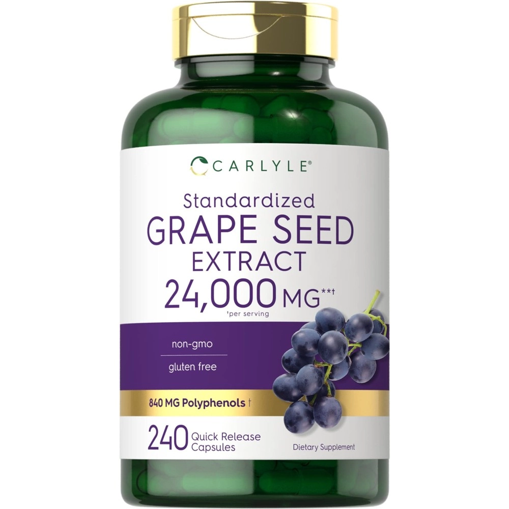 Carlyle Grapeseed 16,000mg Standardised Extract Maximum Strength - 240 Capsules