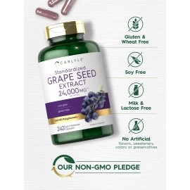 Carlyle Grapeseed 16,000mg Standardised Extract Maximum Strength - 240 Capsules