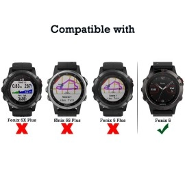 Diruite 4-Pack for Garmin Fenix 5 Tempered Glass Screen Protector (Not Fit for Fenix 5 Plus) [2.5D 9H hardness] [Anti-Scratch] [No-Bubble]