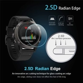 Diruite 4-Pack for Garmin Fenix 5 Tempered Glass Screen Protector (Not Fit for Fenix 5 Plus) [2.5D 9H hardness] [Anti-Scratch] [No-Bubble]