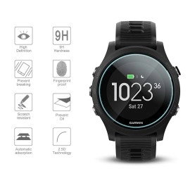 Diruite 4-Pack for Garmin Forerunner 935 Screen Protector Tempered Glass for Forerunner 935 [2.5D 9H hardness] [Anti-Scratch] [Bubble-Free]